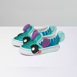 Vans Toddler Slip On V Shoe Sea Horse Aqua Sky